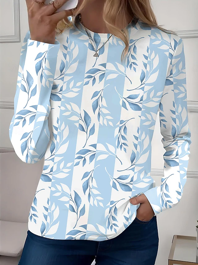 Artful Long-Sleeve Tunic for Women, Plus Size