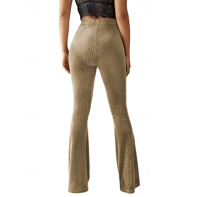 High-Waist Flared Pants for Women, Plus Size