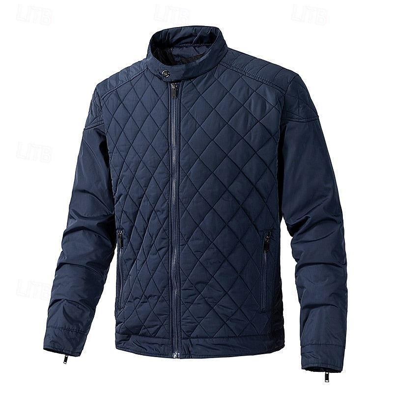 Quilted Stand-Collar Jacket for Men