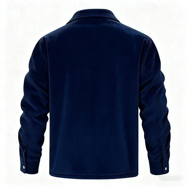 Ribbed Insulated Jacket for Men