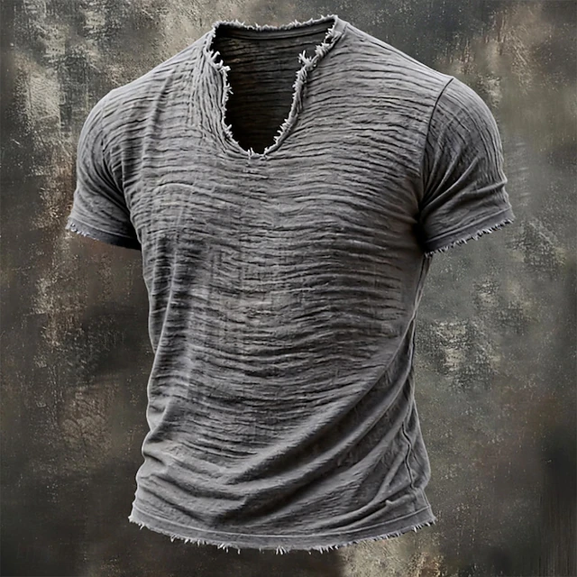 Notch-Neck T-Shirt, Men's Rugged Fit