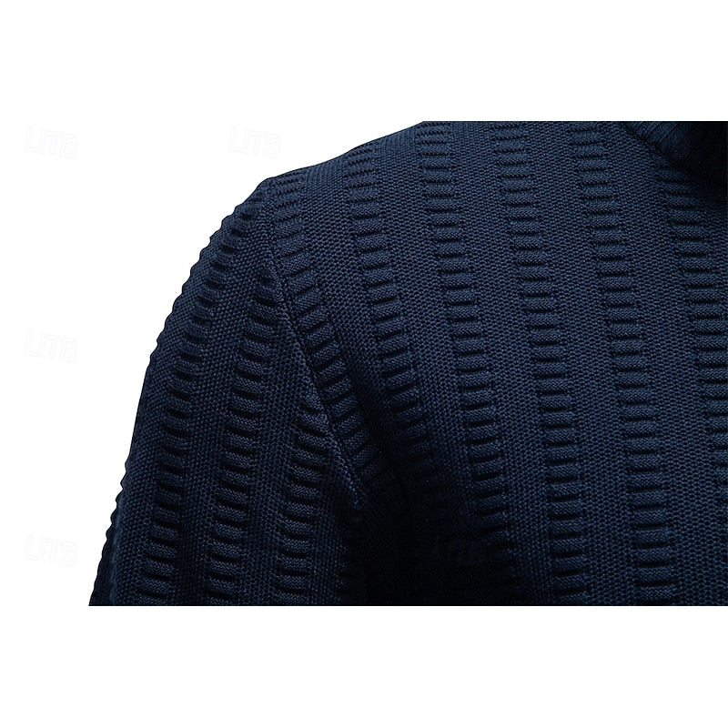 Textured Half-Zip Sweater for Men