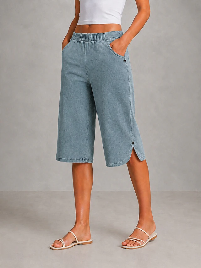 Wide-Leg Capris for Women, Relaxed Style