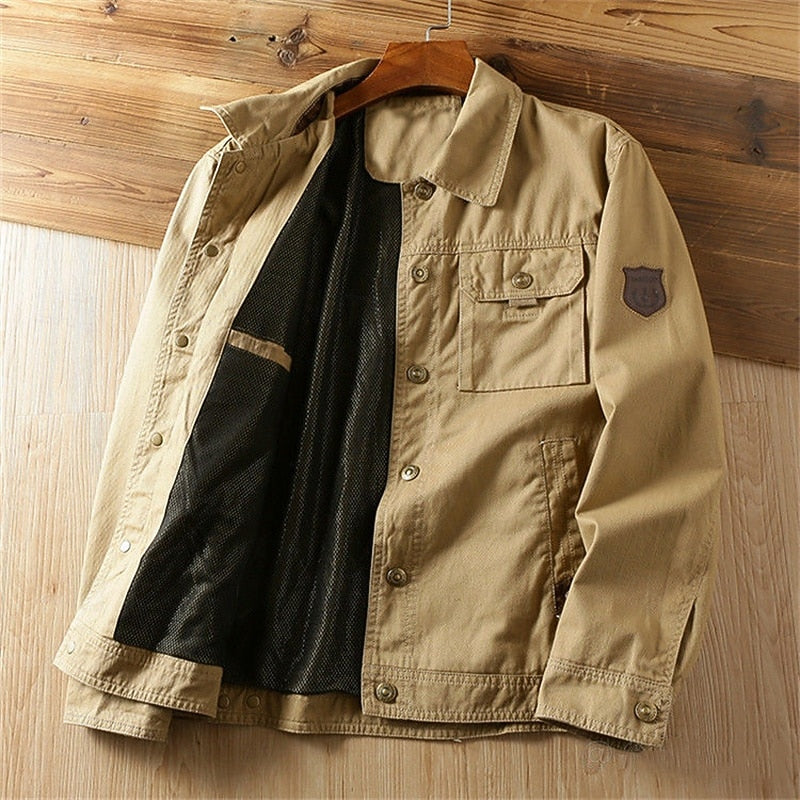 Rugged Utility Jacket for Men, Plus Size