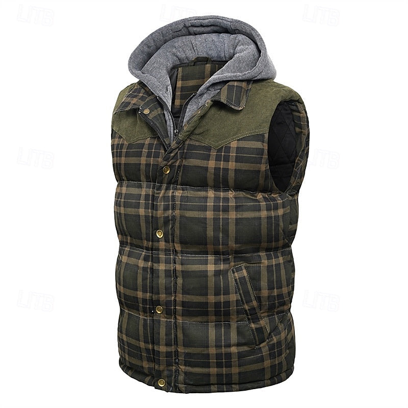 Hooded Quilted Gilet for Men