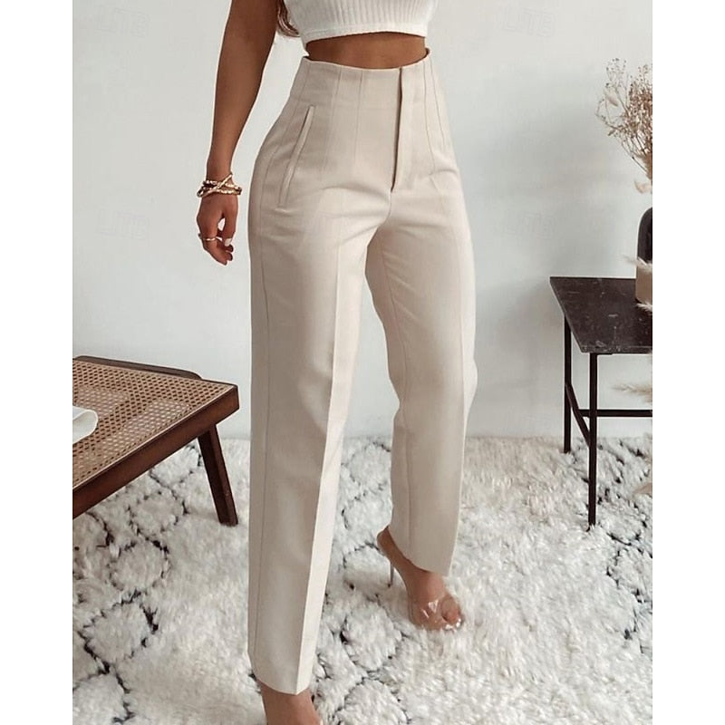 High-Waisted Tailored Trousers for Women