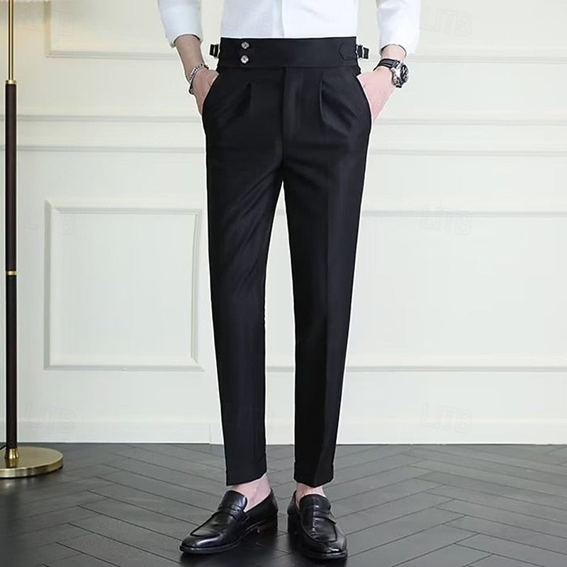 Straight-Leg Trousers for Men, Tailored Style