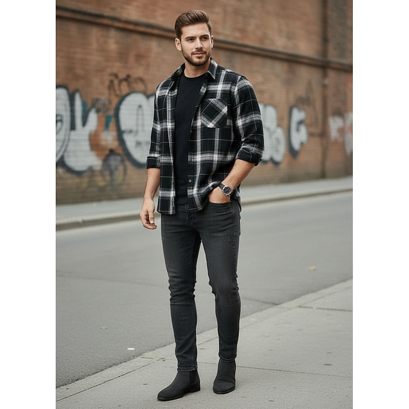 Checked Overshirt, Men's Classic Fit