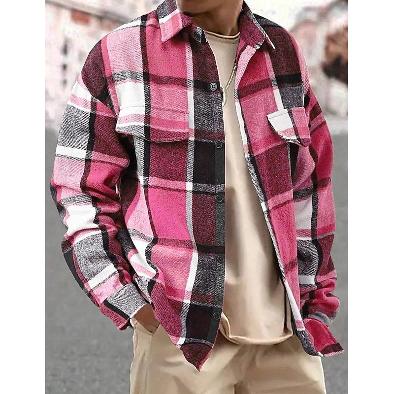 Rugged Plaid Overshirt for Men