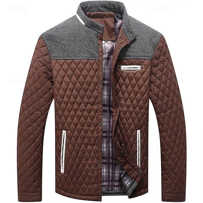 Men's Quilted Stand-Collar Jacket
