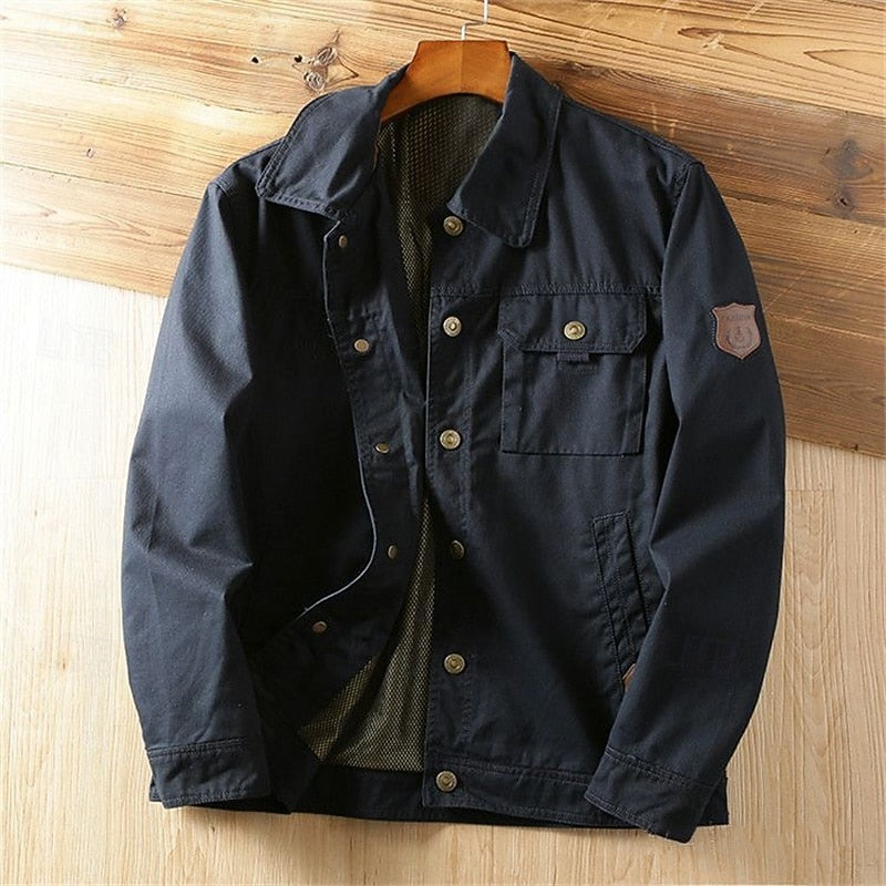 Rugged Utility Jacket for Men, Plus Size