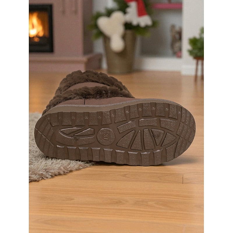 Fur-Trimmed Snow Boots for Women, Cozy Style