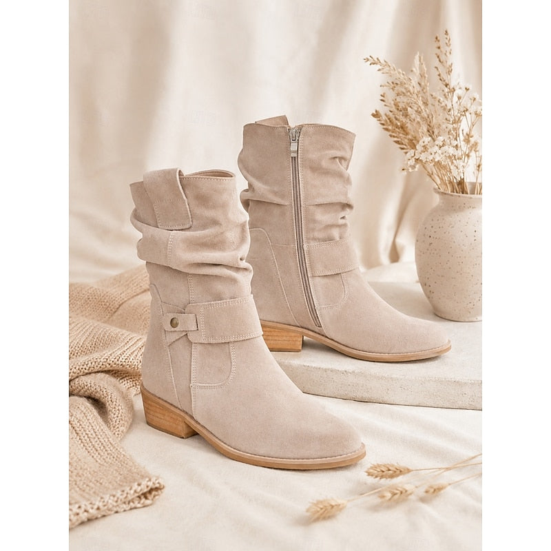 Women's Slouchy Buckle Ankle Boots