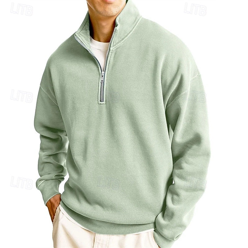 Quarter-Zip Sweatshirt for Men, Plus Size