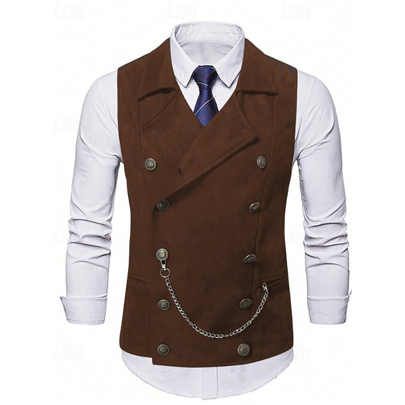 Men's Double-Breasted Tailored Waistcoat