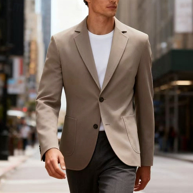 Single-Breasted Blazer, Men's Refined Fit