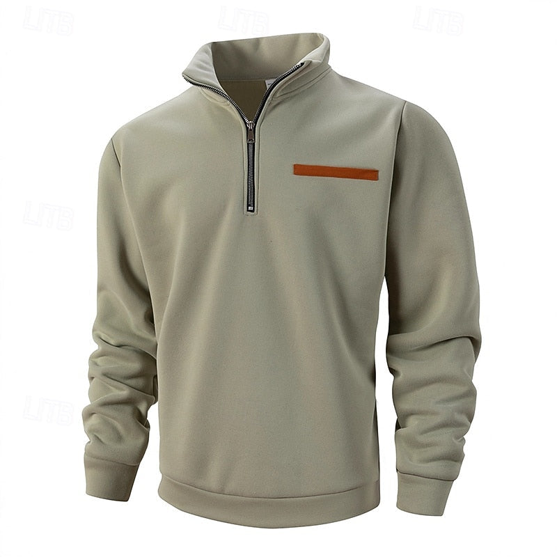 Quarter-Zip Pullover, Men's Refined Fit