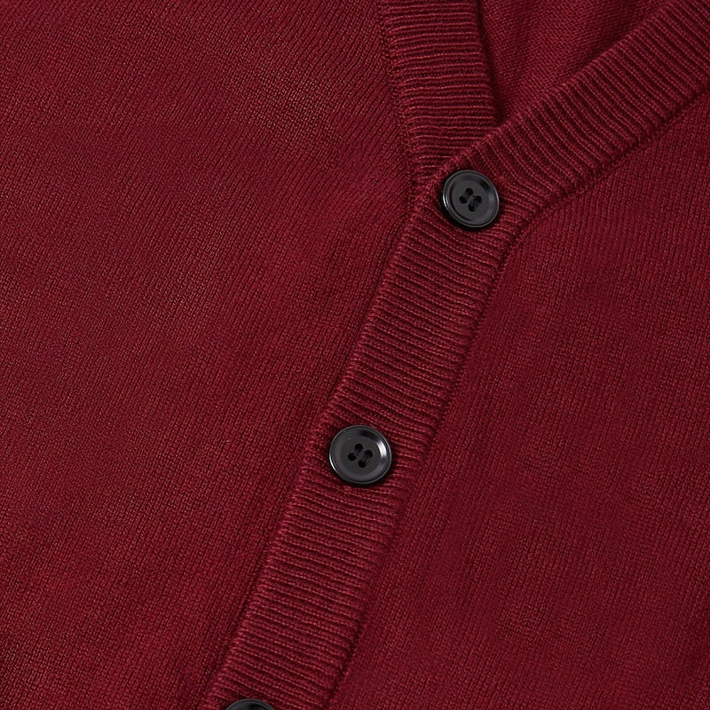 Buttoned V-Neck Sweater Vest for Men