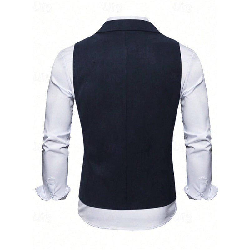 Men's Double-Breasted Tailored Waistcoat