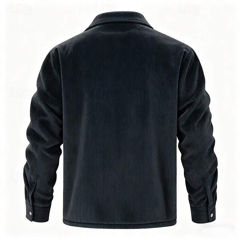 Ribbed Insulated Jacket for Men
