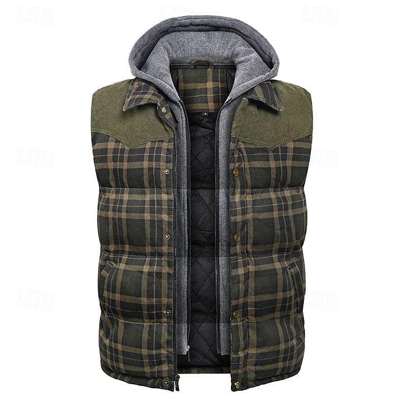Hooded Quilted Gilet for Men