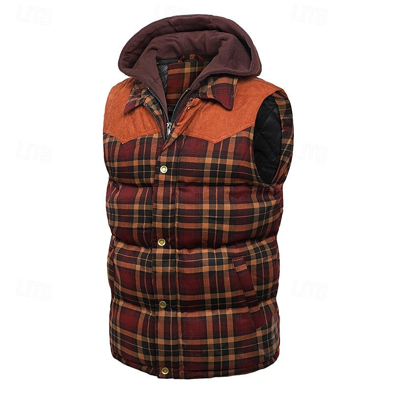 Hooded Quilted Gilet for Men