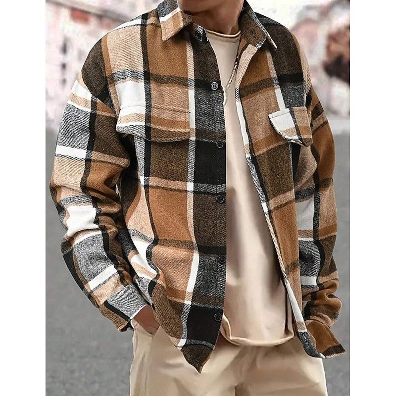 Rugged Plaid Overshirt for Men