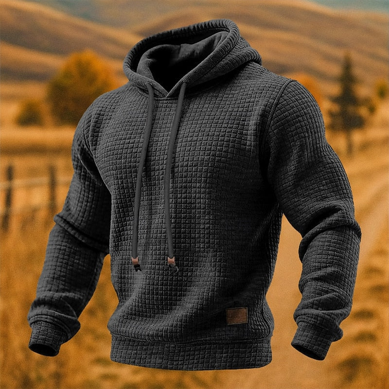 Men's Textured Pullover Hoodie