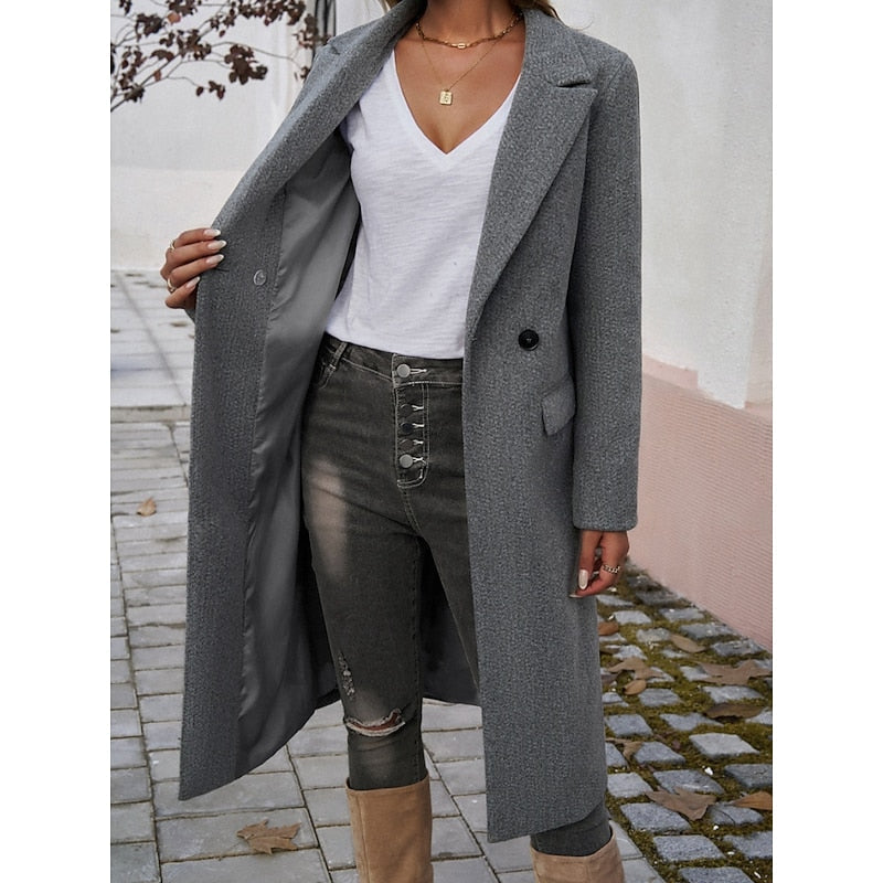 Longline Coat for Women, Tailored Style