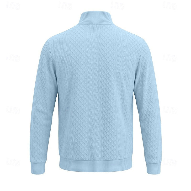 Men's Textured Quarter-Zip Pullover