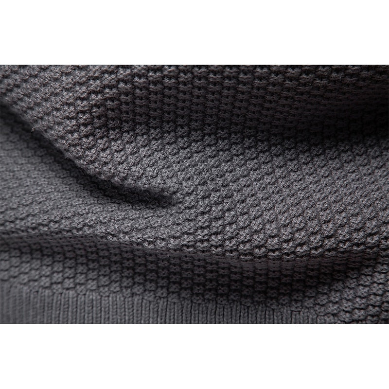 Men's Textured Zip-Up Cardigan
