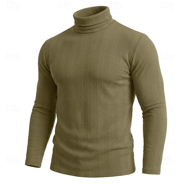 Textured Turtleneck for Men, Plus Size