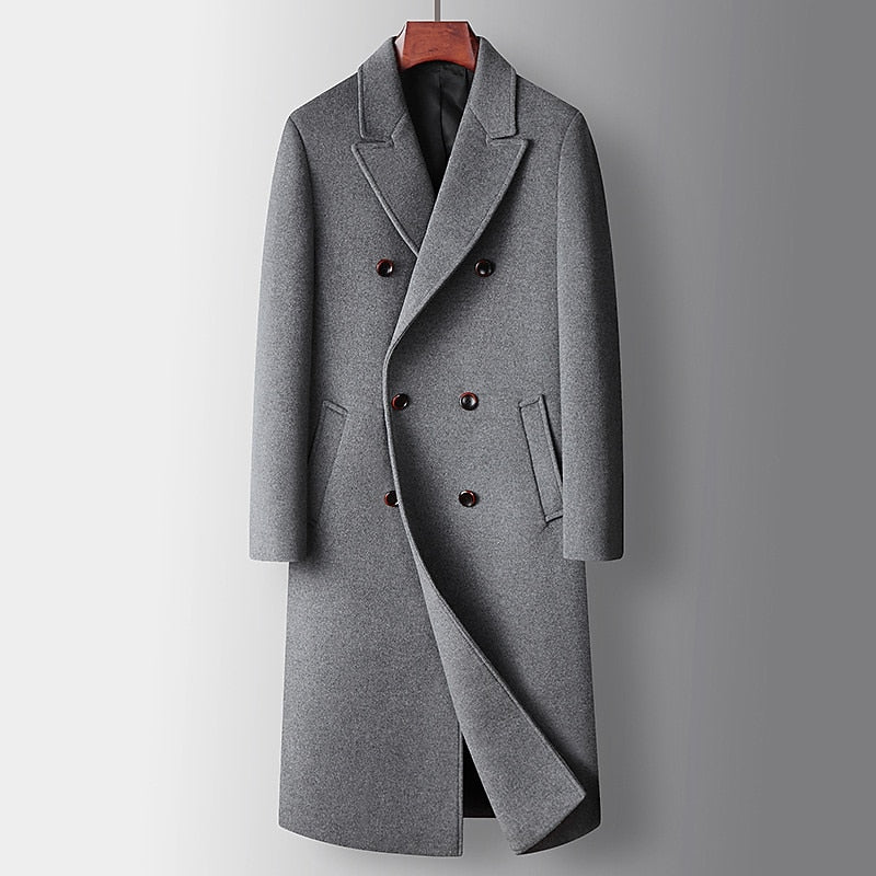 Double-Breasted Overcoat, Men's Refined Fit