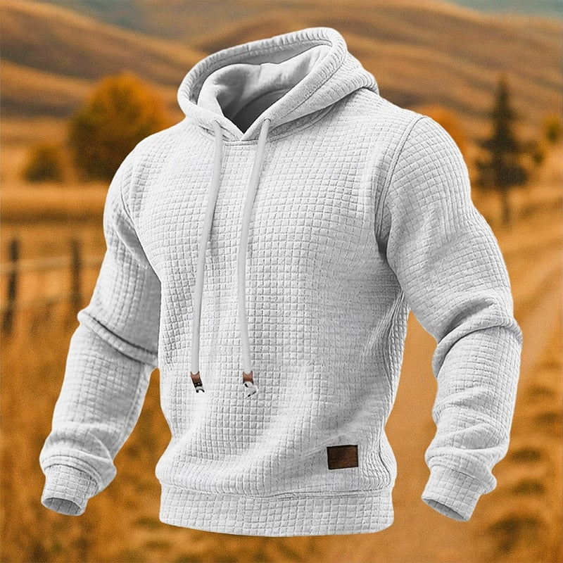 Men's Textured Pullover Hoodie