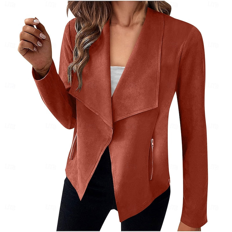 Draped Open-Front Jacket for Women