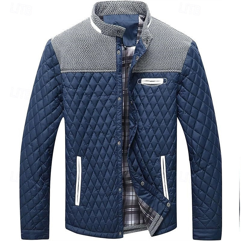 Men's Quilted Stand-Collar Jacket