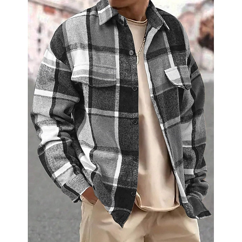 Rugged Plaid Overshirt for Men