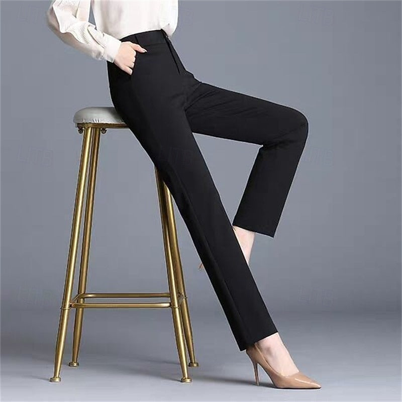 Straight-Leg Trousers for Women, Tailored Style