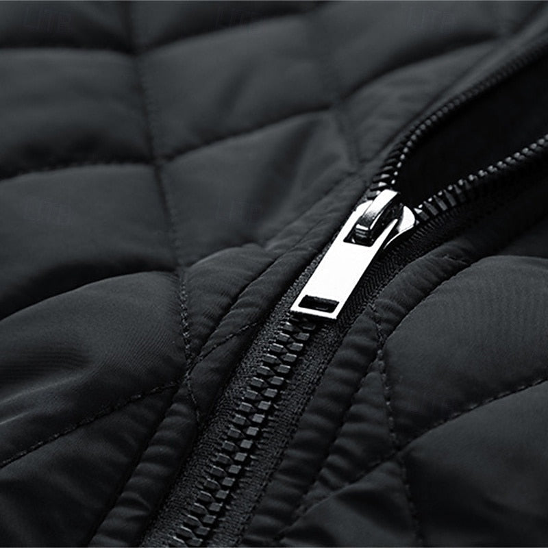 Quilted Stand-Collar Jacket for Men