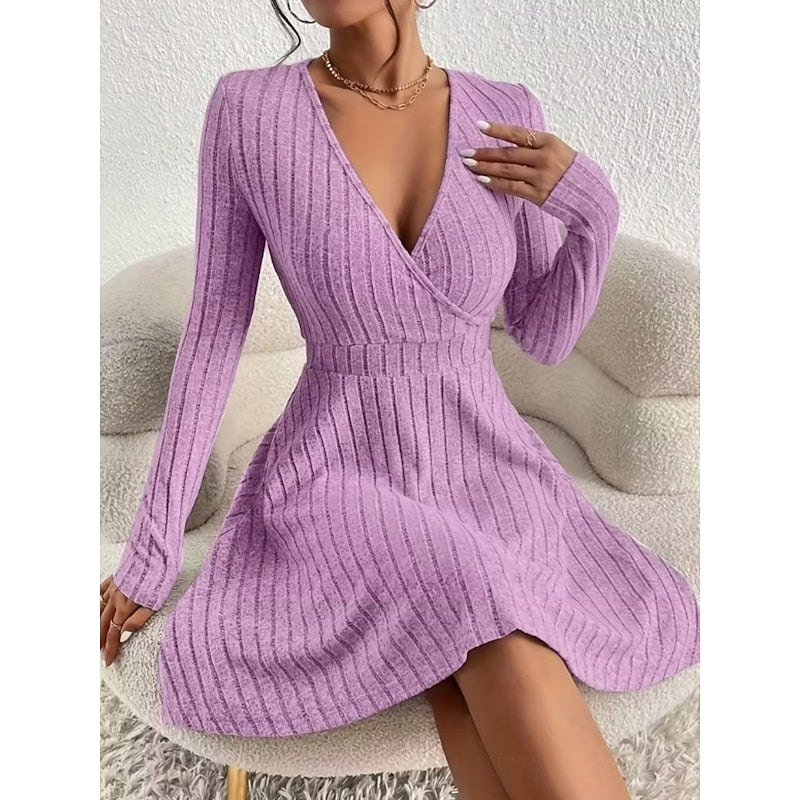 Wrap-Neck A-Line Dress for Women