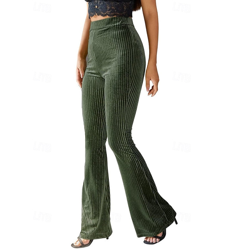 High-Waist Flared Pants for Women, Plus Size