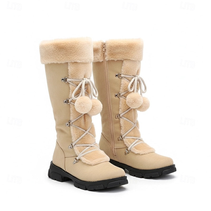 Lace-Up Winter Boots, Women's Cozy Fit
