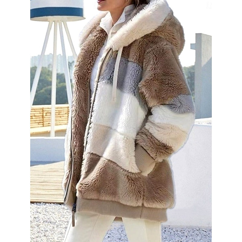 Hooded Zip-Up Jacket for Women, Cozy Style