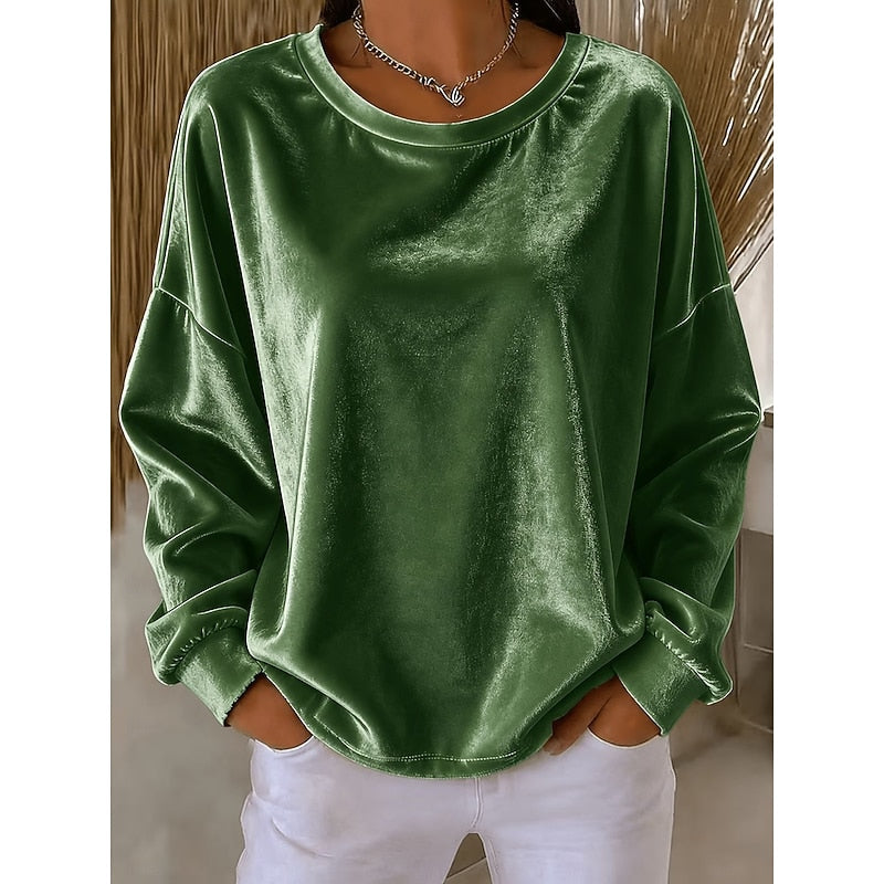 Crew-Neck Top for Women, Relaxed Style