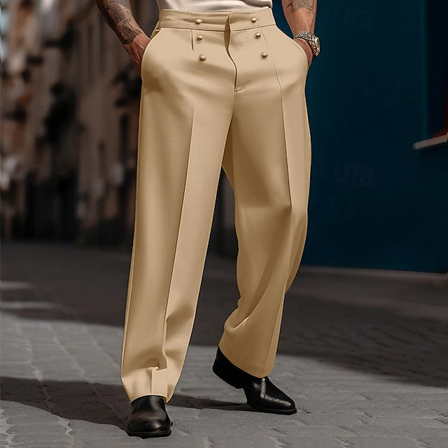 Tailored Straight-Leg Pants for Men