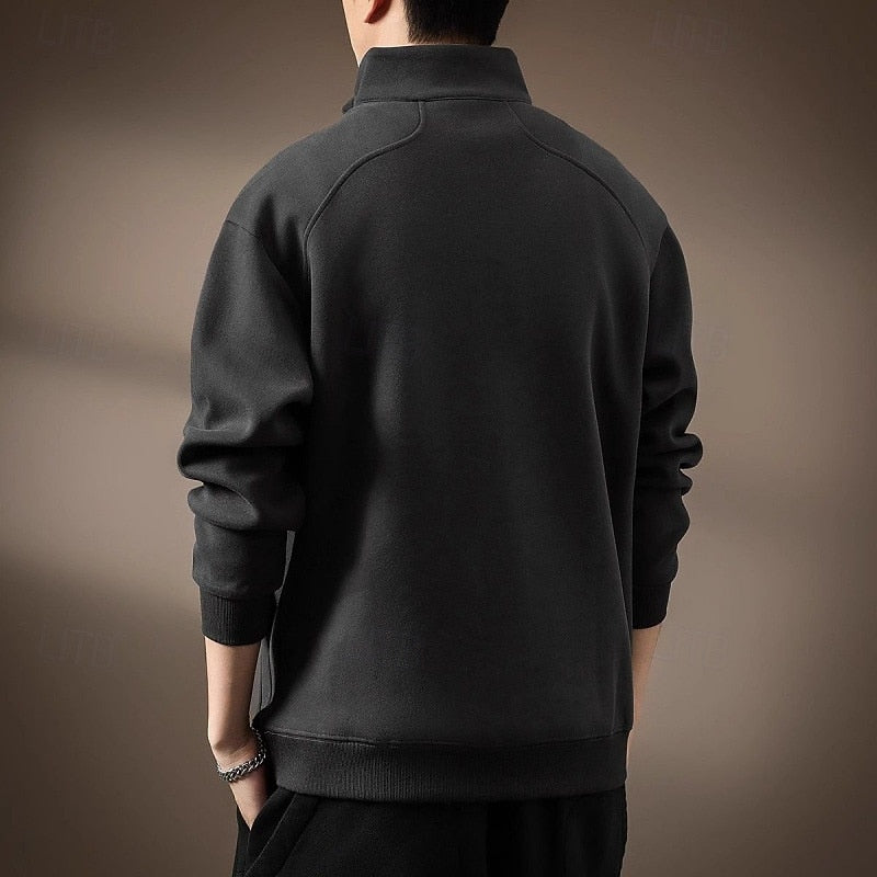 Quarter-Zip Sweatshirt for Men, Classic Style