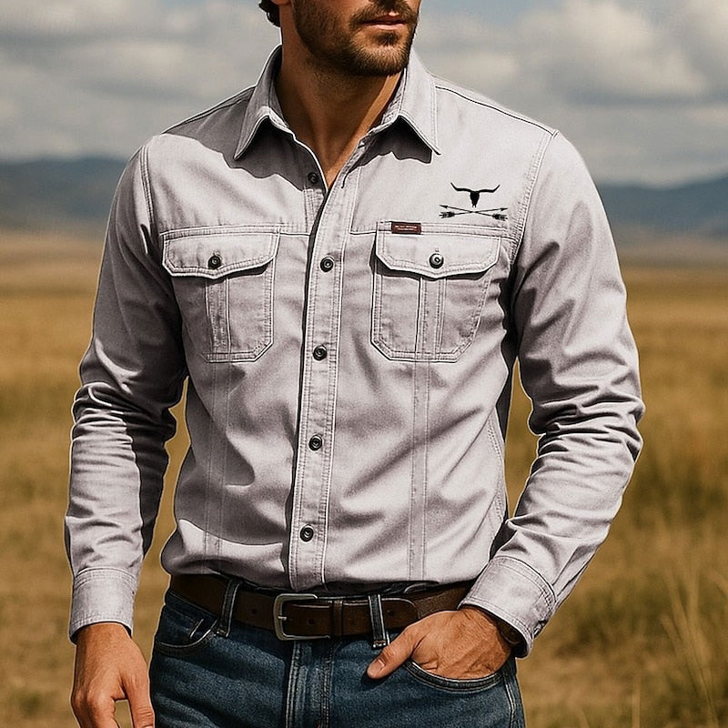 Western Work Shirt, Men's Rugged Fit