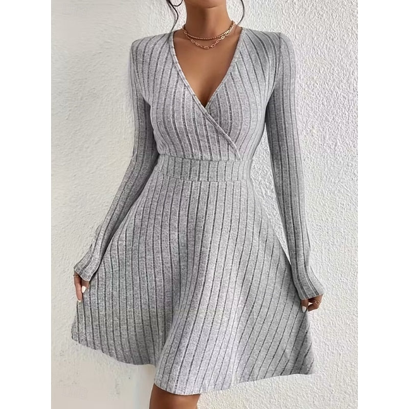 Wrap-Neck A-Line Dress for Women
